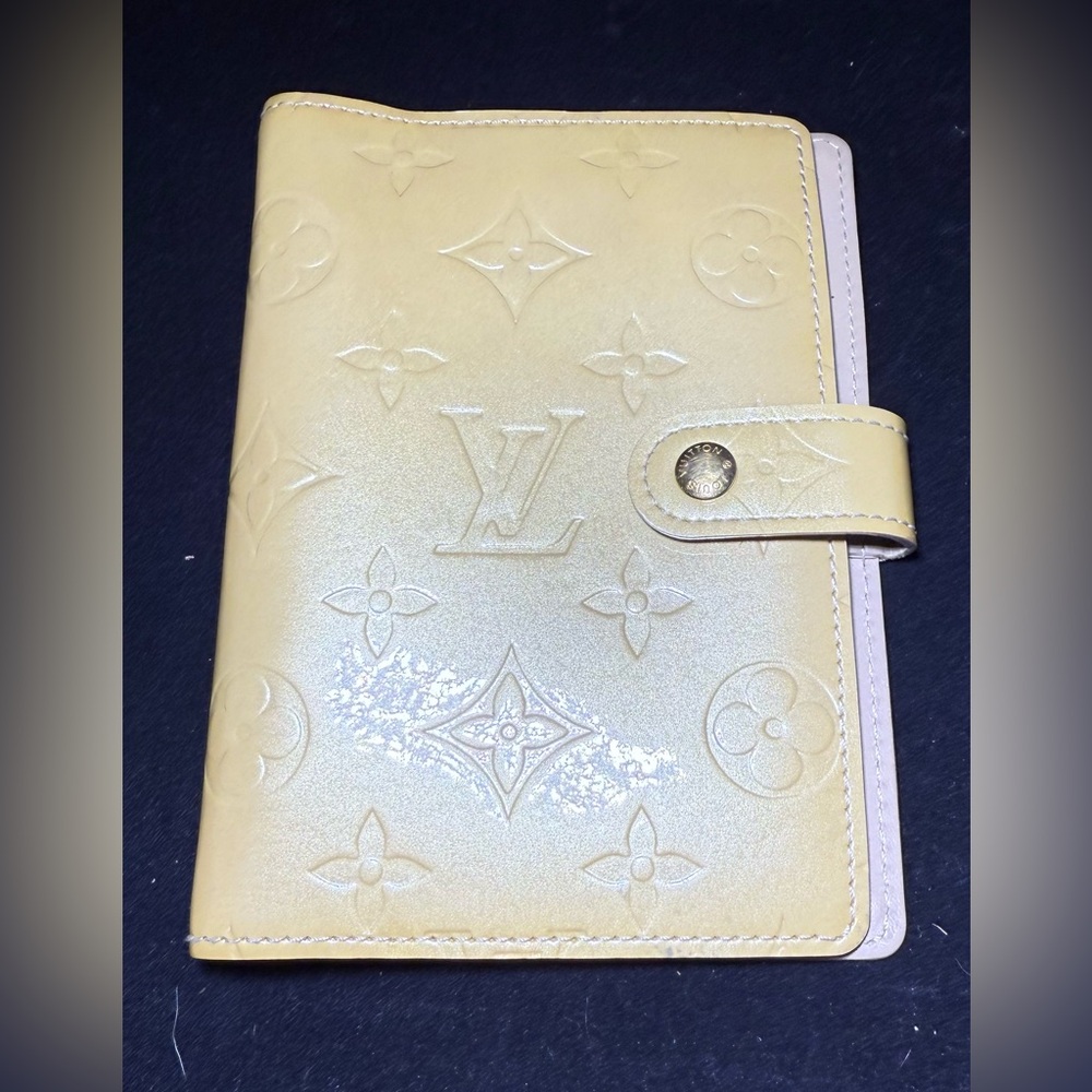 Louis Vuitton Yellow Vernis Leather Agenda